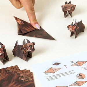 Kit <span class=keywords><strong>de</strong></span> Gatos <span class=keywords><strong>de</strong></span> Papel para Origami, 50 Hojas Preimpresas con Diseños <span class=keywords><strong>de</strong></span> Vaca, <span class=keywords><strong>Divertida</strong></span> Actividad <span class=keywords><strong>de</strong></span> Manualidades para Adultos, Decoración Creativa <span class=keywords><strong>de</strong></span> Escritorio y Regalo - Product Image 2