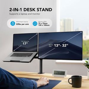 Single Monitor <b>Desk</b> Mount Stand for Laptop Holds <b>Computer</b> Screen up to 17 Inch New Stock Notebook Monitor Mount - Product Image 3