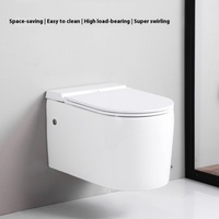 Toilette intelligente murale à double chasse réglable avec télécommande et chauffage du siège, évacuation en S, provenance Chine