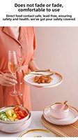 Vaisselle de luxe en gros - Vaisselle en céramique nordique avec bords dorés, motifs marbrés - Bols, assiettes, ensembles de vaisselle - Coffret cadeau