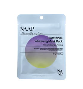 Masque éclaircissant au glutathion NAAP pour femme : Soin éclat et réparation des dommages cellulaires pour une peau éclatante et une meilleure élasticité - Product Image 1