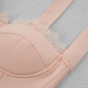 Robe de soirée haut de gamme tendance pour femme, été, à bretelles, en dentelle, ajustée, avec armature en os de poisson, blanche, tricotée, jupe - Product Image 5