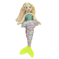 Poupée sirène en peluche à paillettes vives de la série Fantasy, jouet animal personnalisé, cadeau pour filles de 2 à 14 ans+, peluche douce de 45 cm, vente chaude