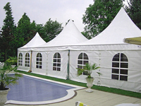 Venta Directa de Fábrica, Carpa Pagoda de 3x3m a 10x10m, Carpa para Eventos al Aire Libre, para Fiestas, Exposiciones, Resistente a la Lluvia y al Viento, para Todas las Estaciones