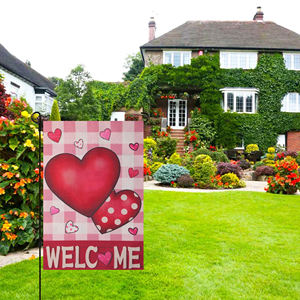 Bandera <span class=keywords><strong>de</strong></span> jardín <span class=keywords><strong>de</strong></span> arpillera con estampado digital <span class=keywords><strong>de</strong></span> doble cara <span class=keywords><strong>de</strong></span> 30x45cm, banderín I Love You para decoración festiva <span class=keywords><strong>de</strong></span> San Valentín - Product Image 5