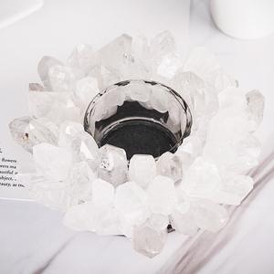 Portacandele in Cristallo di Quarzo Naturale a Forma di Loto, Candeliere Più Popolare per Decorazione Casa - Product Image 3