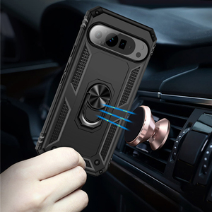 Venta al por mayor Gran oferta nueva funda <span class=keywords><strong>de</strong></span> teléfono anticaída magnética para Google Pixel 9 Pro, funda <span class=keywords><strong>de</strong></span> teléfono con soporte <span class=keywords><strong>de</strong></span> anillo para Google Pixel 9 - Product Image 2