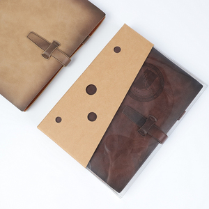 Carnet de notes d'affaires de luxe pour promotion d'entreprise, en cuir <span class=keywords><strong>souple</strong></span> vintage, cadeau, bloc-notes à deux niveaux, <span class=keywords><strong>classeur</strong></span> détachable - Product Image 1