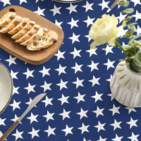 Nappe de table moderne personnalisable Horaldaily 4 juillet 60x84 pouces, écologique, tissée, à motifs floraux, imperméable, patriotique américaine, pour fête
