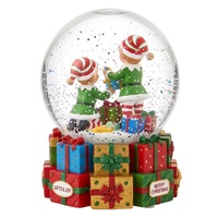 Globe à neige de Noël personnalisé, peint à la main, en résine, avec scène, cadeau, décoration de bureau, souvenir de vacances