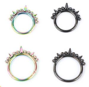 Anillo de Nariz con Puntas de Acero Inoxidable 316L, Aro para Septum, para Cartílago de la Oreja, Joyería para Piercing Corporal |   Múltiples Colores - Product Image 6