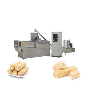 Puffed Corn Snack Extruder Extruded Rice Puff Food Corn Extrusion Making Machine