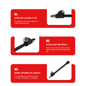 Mandrin de gonflage professionnel en alliage de Zinc, 2 pièces, avec pince pour pneu, double pied, tête inversée - Product Image 6