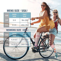 Chaussettes de sport en nylon de haute qualité, personnalisables, à imprimé floral, avec compression antidérapante du mollet