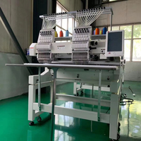Machine à broder automatique à double tête de haute qualité 400*500mm avec plusieurs têtes à aiguilles, utilisée pour les chemises, les casquettes, les chaussures