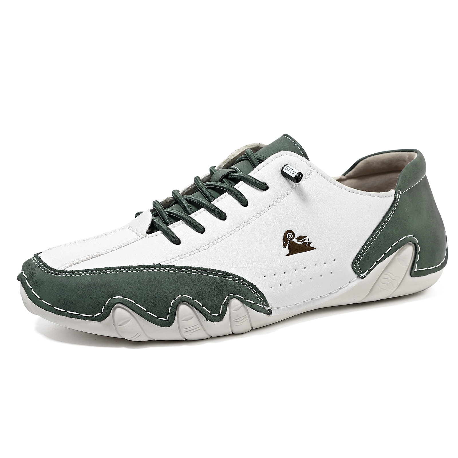W8009 blanc vert foncé