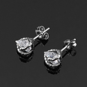 Pendientes de tuerca de cristal con estrella de cinco puntas elegantes, de acero inoxidable de alta calidad, modernos y lindos, con diseño de serpiente, a la moda - Product Image 6