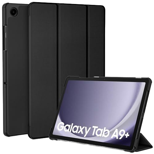 Luxury Pu Leather Tri-fold Stand Hard PC Back Shell Smart 11 Inch Tablet Cover Case for Samsung Tab A9 Plus A11 Plus