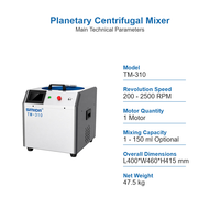 Mélangeur centrifuge planétaire SMIDA TM-310 – Machine de mélange et de défoaming pour boues de batterie, adhésifs, résine époxy, silicone (laboratoire)