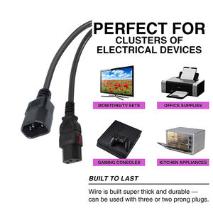 แนะนำ15A สายไฟสำหรับงานหนัก14AWG (IEC-320-C14ถึง IEC-320-C13) 6ฟุต (P005-006) สีดำ - Product Image 5