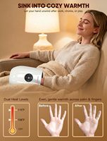 Appareil de massage des mains Healthpal Mini, rechargeable, à vibrations électriques, avec airbag pour les doigts, Shitasu, avec contrôle de la chaleur et de la compression, contrôle du temps