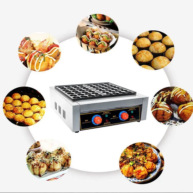 Heiße Verkäufe Kommerzielle Big Power elektrische Takoyaki Ball Grill Maschine 3 Platten Fishball Ofen Grill