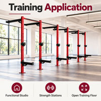 Structure d'entraînement fonctionnel et cross-training à un seul niveau pour les acheteurs de matériel de gym et de studio, idéale pour les exercices de groupe et les entraînements fonctionnels pour les acheteurs de matériel de fitness.