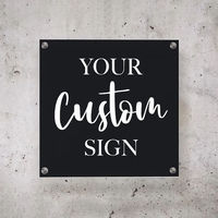 Benutzer definierte Business Sign Logo Plexiglas Platte Salon Nägel Studio Wand ästhetische Dekor UV-gedruckte Büro Acryl Beschilderung Plakette