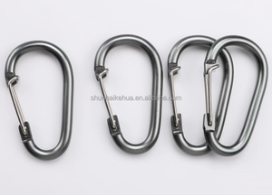 6 #   Mosquetón Metálico de Aluminio de 60 mm, Extra Grande, con Forma de Huevo - Product Image 4