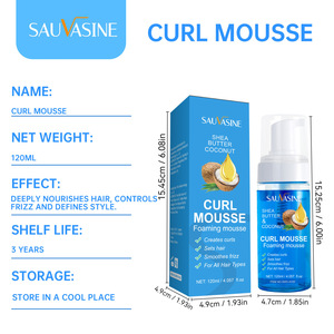 Mousse coiffante à la noix de coco pour cheveux bouclés, tenue longue durée, multifonctionnelle, coiffage et soin - Product Image 4