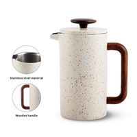 Presse française de grande capacité, cafetière et théière à double paroi en acier inoxydable