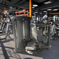 Machine à dips assis en acier pour salle de sport, idéale pour la musculation et l'entraînement de force, avec sélection de charge par broche