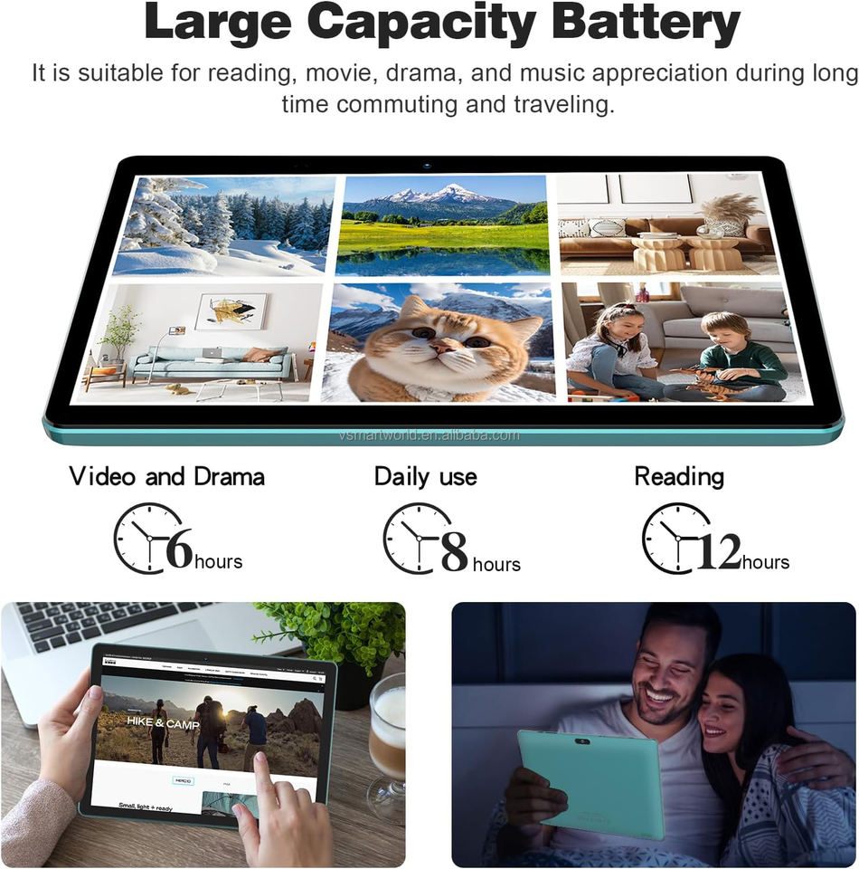 10-Inch Full Screen Tablet PC with 5500mAh Battery Android 13 Wifi ...