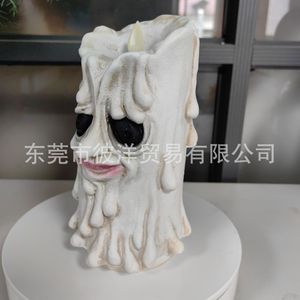 เทียนลาเท็กซ์ฮาโลวีนพร้อมดีไซน์หน้าคน เรืองแสงในที่มืด ของตกแต่งปาร์ตี้ - Product Image 3