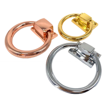 Accessoires de quincaillerie pour meubles HUAWEI, poignées de meubles en alliage de zinc, style classique, or et chrome antique, grandes poignées en forme d'anneau