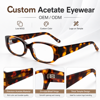Montures de lunettes optiques Sunray pour boutiques, en acétate, faites à la main, compatibles avec les verres progressifs sur ordonnance, verres transparents