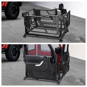 Lunshuo แร็คแขวนประตูแบบถอดได้เหมาะกับรถจี๊ปแรงเลอร์1987 2023 TJ YJ JK <span class=keywords><strong>JL</strong></span> JLU และ JEEP Gladiator JT - Product Image 6