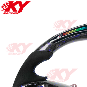 Volant sport en fibre de carbone avec revêtement en daim et LED personnalisé pour Toyota GR Yaris 2020-2025, compatible avec Camry, Corolla, RAV4, 86, Supra - Product Image 2