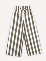 Pantalones Bohemios de Pierna Ancha y Cintura Elástica para Mujer, Transpirables, Estampados, a Rayas, para Verano, Moda Casual, Fiestas y Salidas