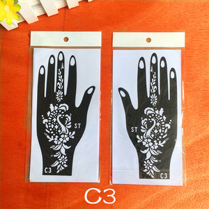 Prix le plus bas Art corporel pochoir de tatouage au henné temporaire pochoir autocollant de tatouage en gros pochoirs de tatouage réutilisables - Product Image 4