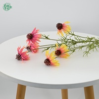 Bouquet Chic Premium de Marguerites Artificielles d'Échinacée 68cm pour Centres de Table de Mariage, Arrangements Floraux, Décoration de Fête, Vente en Gros