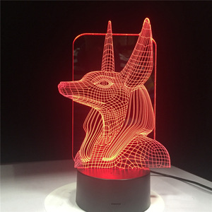 Luz Nocturna LED USB 3D con Base de Acrílico ABS Mini, Diseño de Ilusión Novedoso para Decoración del Hogar, Venta al por Mayor - Product Image 6