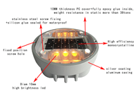 Indicateur de circulation solaire certifié professionnellement, éclairage routier à énergie verte, marquage routier en aluminium moulé, protection IP68 >1000m