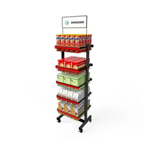 Functional Square Decorative Metal Fruit Baskets Light-Duty Shelves For Retail Store Produce Display Stocked Items