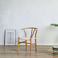 Chaise Y en bois de hêtre, style chinois et nordique, en bois massif, multifonctionnelle, pour bureau, salle à manger, salon, style Wabi-sabi