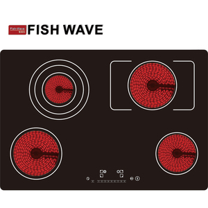 Piano <span class=keywords><strong>Cottura</strong></span> Elettrico in Ceramica a 5 Fuochi <span class=keywords><strong>da</strong></span> Incasso, Lunghezza <span class=keywords><strong>90</strong></span> cm, Piano in Vetro Nero, Vendita Diretta dalla Fabbrica - Product Image 4