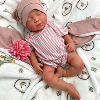 Poupée Reborn Afro-Américaine de 44 cm, Corps Entièrement en Silicone, Bébé Réaliste avec Sucette pour Collectionneurs d'Art Ethnique