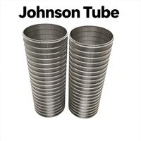 Tubes de filtration Johnson de précision en acier 316L, type Johnson, fente 20, résistants à la compression à une profondeur de 500 m