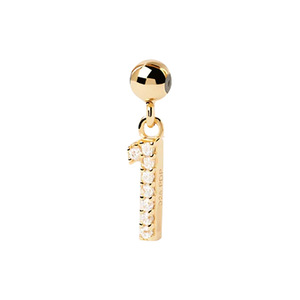 Vente en gros 925 argent Sterling Zircon <span class=keywords><strong>chiffre</strong></span> boule pendentif collier 18 plaqué or bricolage 0-9 chiffres pendentif collier à MydAUGHTER - Product Image 3