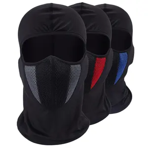 Summer Outdoor UV Protection Mesh Face Shield Winter Warm One Hole Full Face Motorcycle Balaclava Hat Cap for Men Women